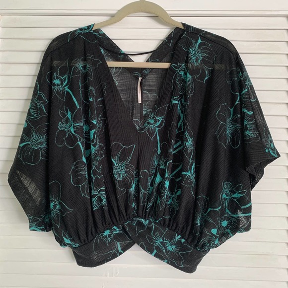 Free People One Dance Floral Top Black Size XS - Picture 11 of 12